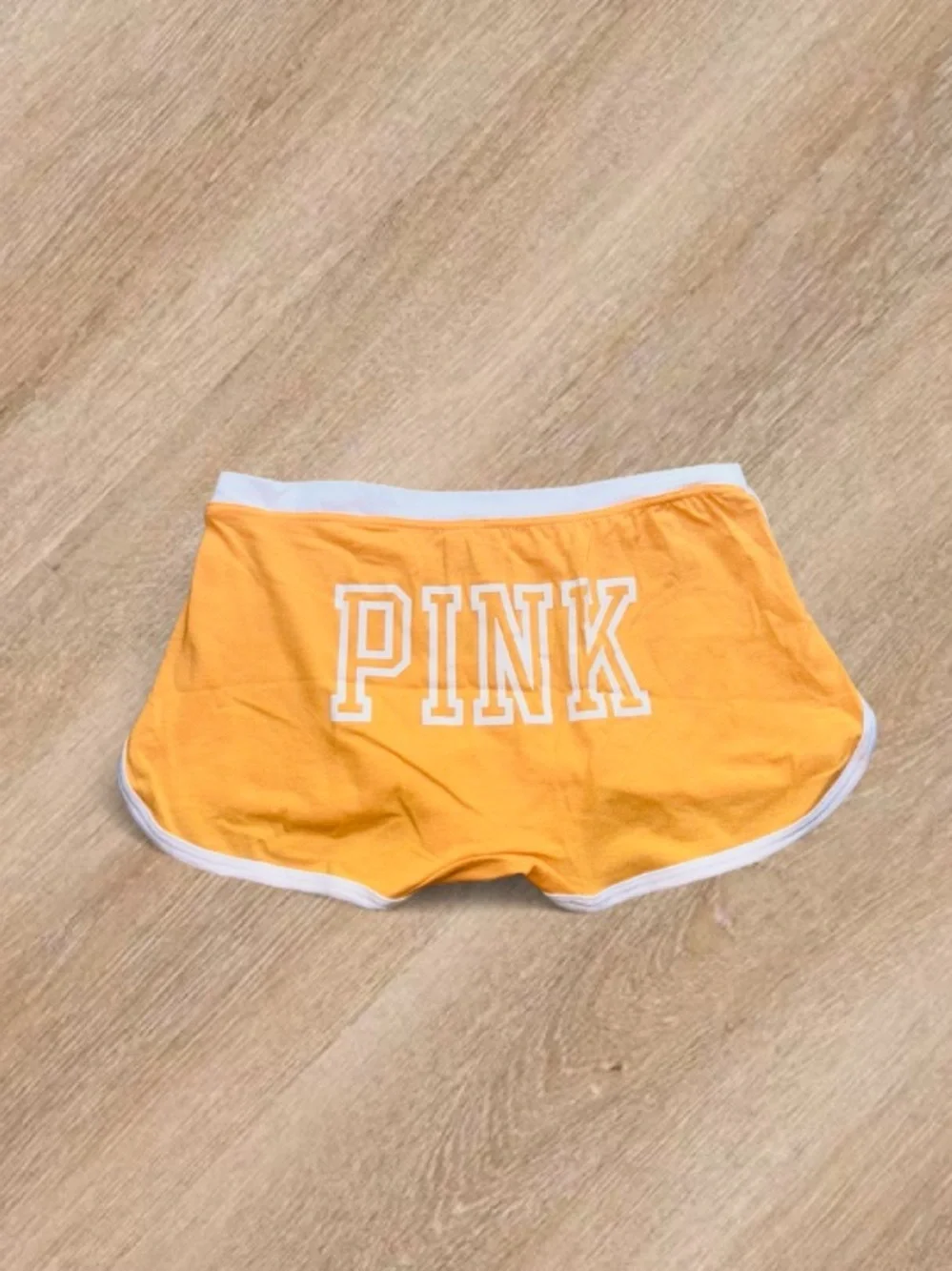 🆕🧡 PINK Neon Orange Y2K Dorm Boyshorts Victoria Secret NWT